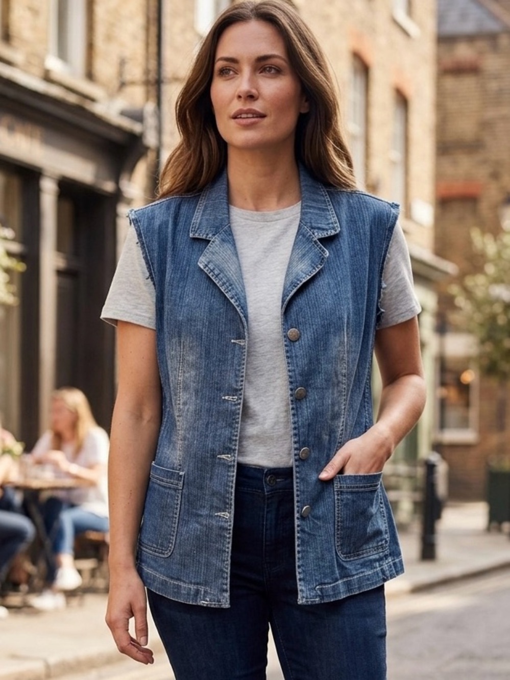 Denim vest 100% cotton size M